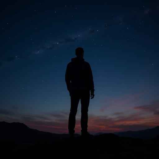 Stargazing cosmic silhouette Stargazing cosmic silhouette