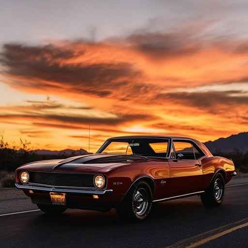 Sunset Car Drive
