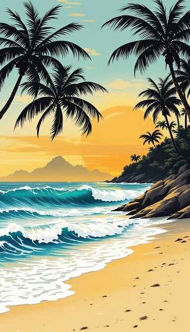 Tropical Paradise Sunset