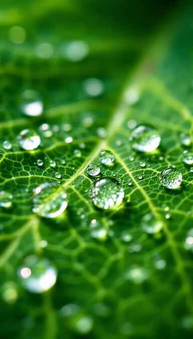 Dewdrops On Green
