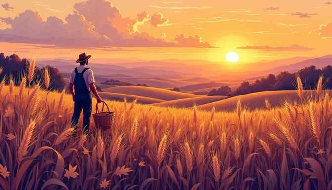 Golden Harvest Sunset
