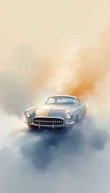 Misty Vintage Corvette