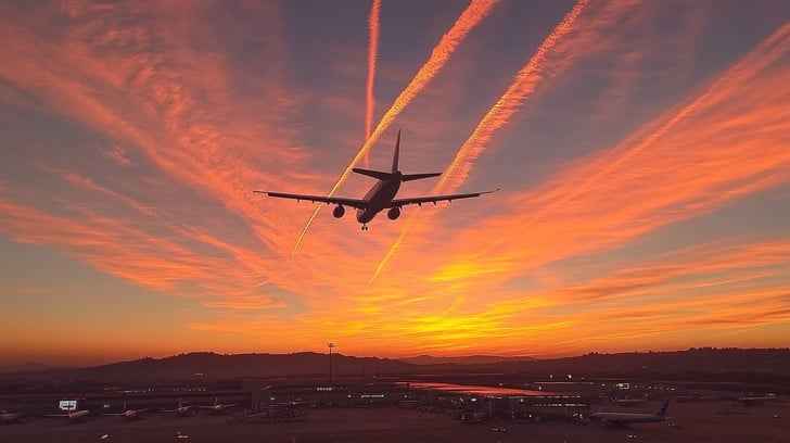 Sunset Flight Silhouette