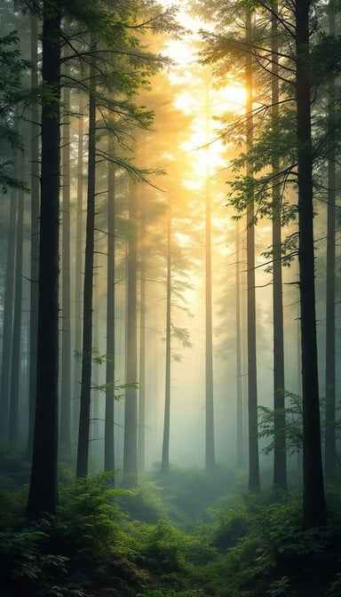 Misty Forest Dawn