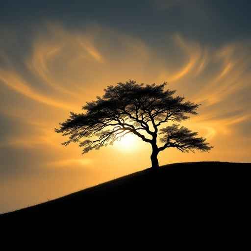Solitary Tree Sunset