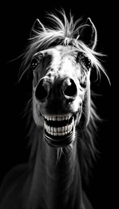 Laughing Horse Portrait