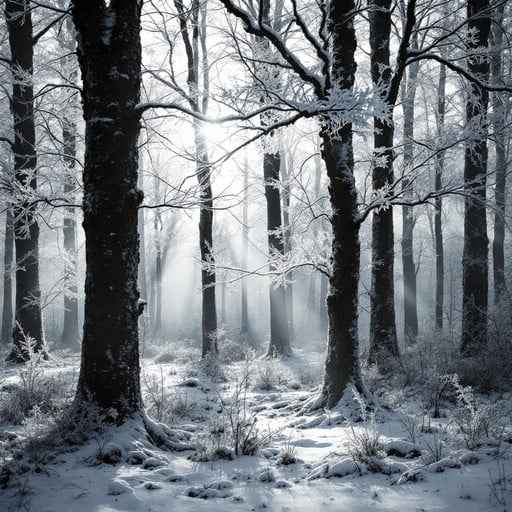 Misty Winter Forest