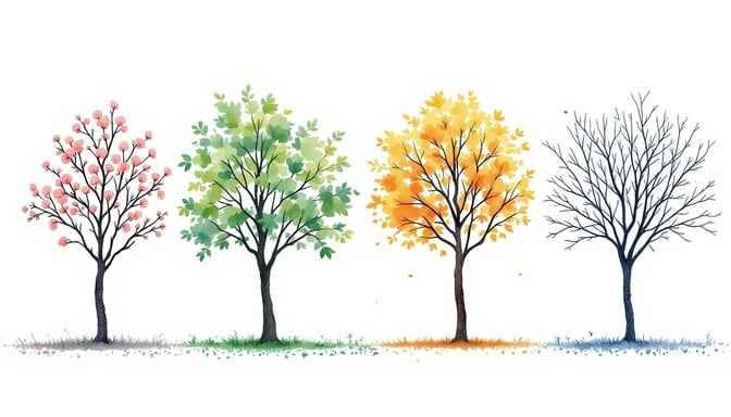 Seasons Through Trees