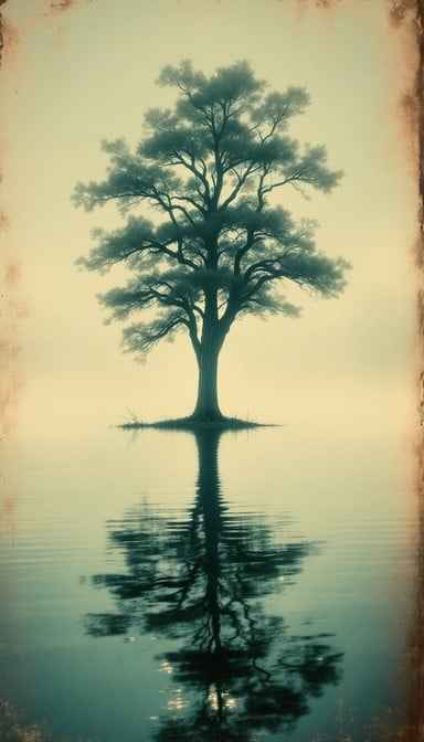 Tranquil Tree Reflection