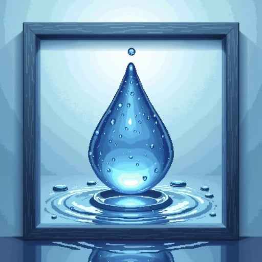 Suspended Blue Teardrop Suspended Blue Teardrop