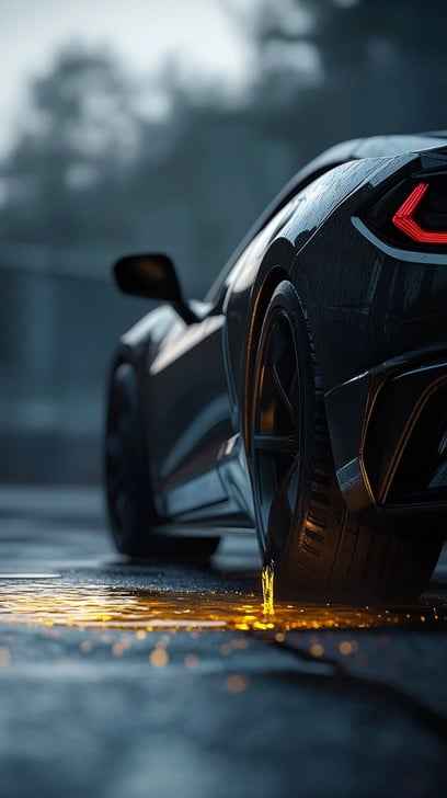 Sleek black car Sleek black car