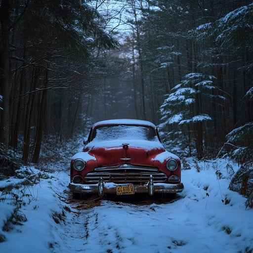 Vintage car stranded Vintage car stranded