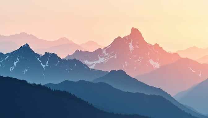 Layered Mountain Silhouettes Layered Mountain Silhouettes