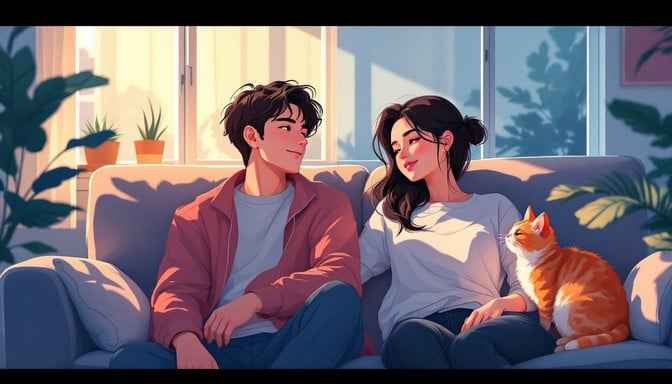 Cozy Couple Cat