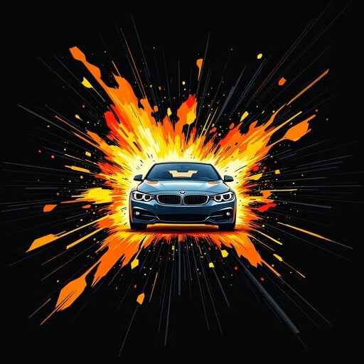 Blazing Car Eruption Blazing Car Eruption