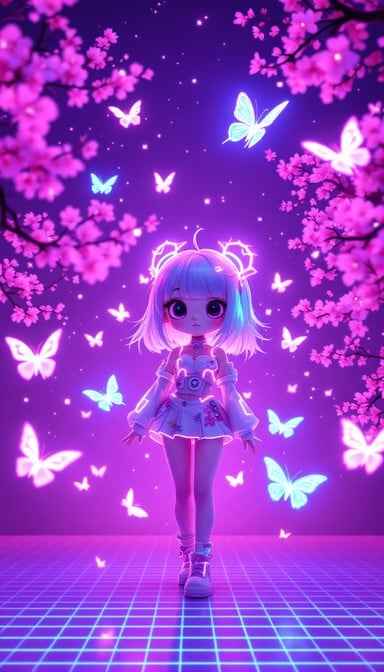 Neon Butterfly Dreams
