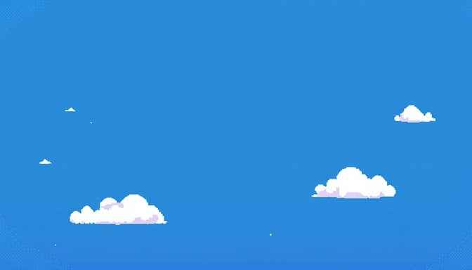 Peaceful Pixel Sky