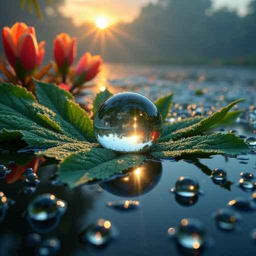 Dewdrop captures sunrise