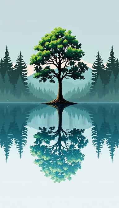 Mirrored Forest Reflection Mirrored Forest Reflection