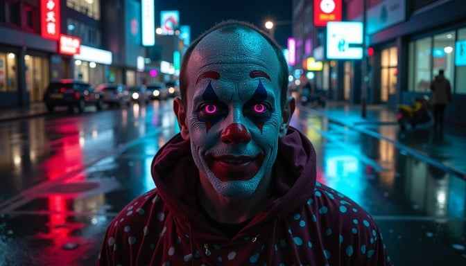 Neon Street Performer