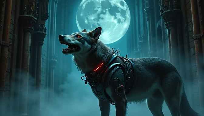 Moonlit Cathedral Wolf