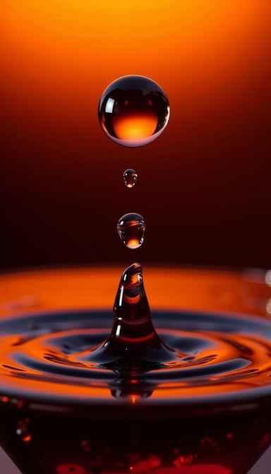 Suspended Amber Droplet Suspended Amber Droplet