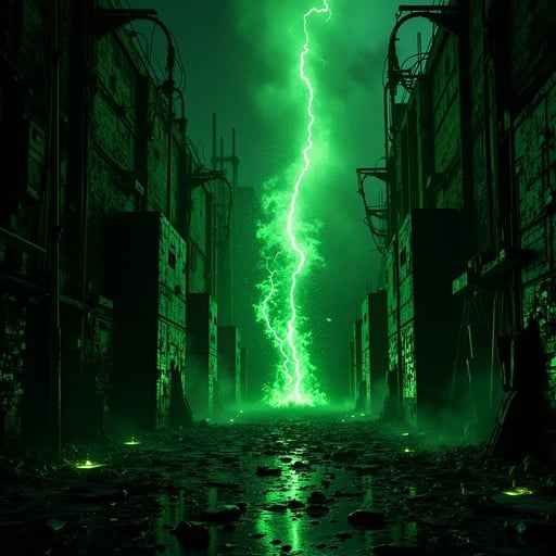 Neon Lightning Alley