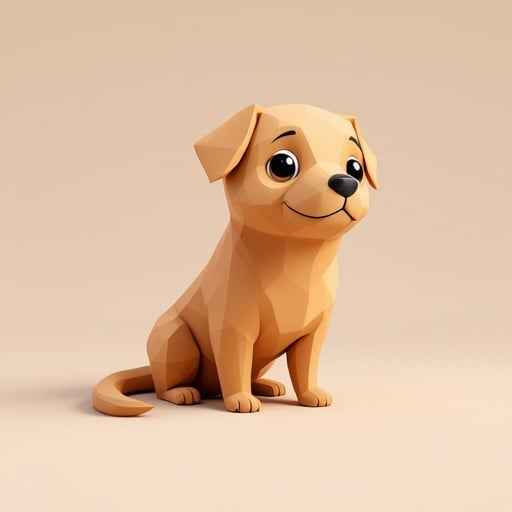 Geometric Puppy Art