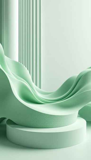 Flowing Mint Ribbon Flowing Mint Ribbon