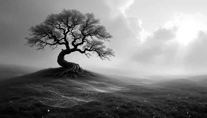 Twisted Tree Silhouette