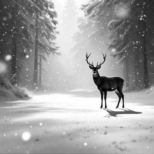 Winterland Deer Silhouette