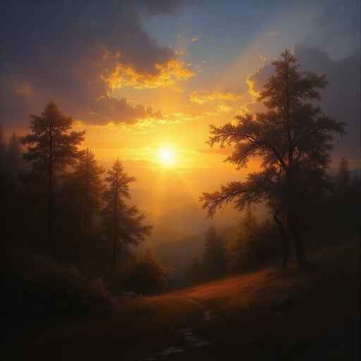 Golden Forest Sunset