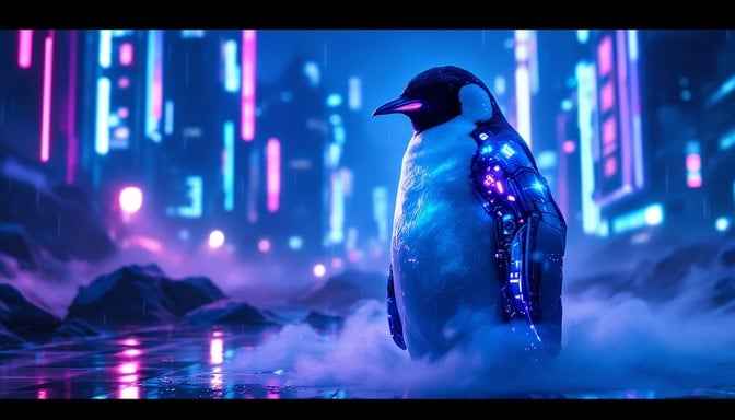 Neon Penguin Dreams