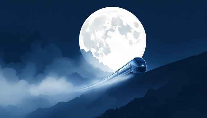 Moonlit Train Journey Moonlit Train Journey