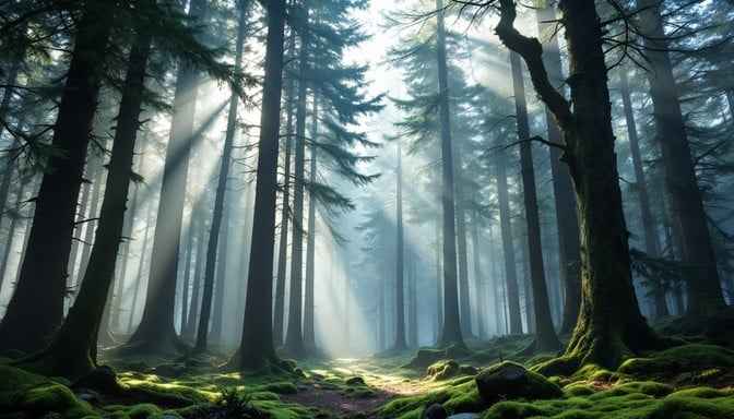 Misty Forest Dawn