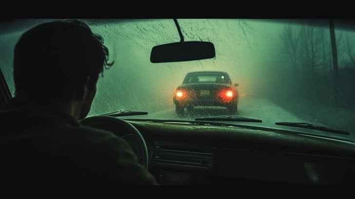 Foggy drive home Foggy drive home
