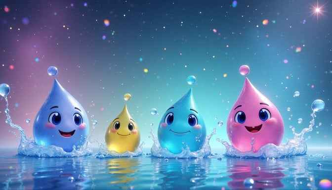 Colorful Droplet Friends Colorful Droplet Friends