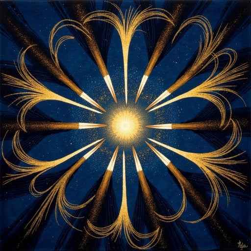 Radiant Golden Mandala
