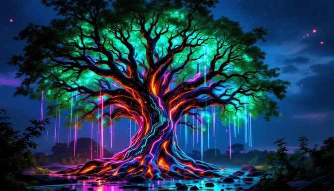 Glowing Tree Circuit