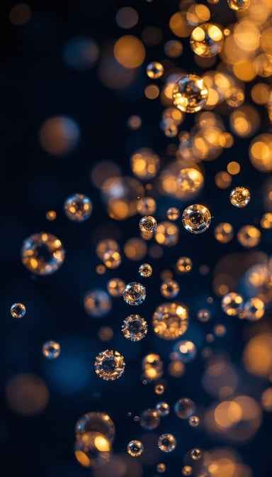 Floating Golden Bubbles