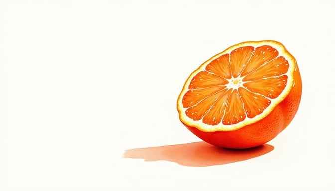Vibrant citrus half