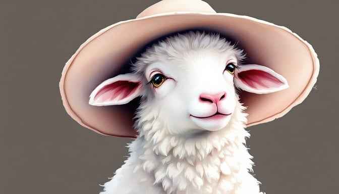 Stylish Sheep Portrait Stylish Sheep Portrait