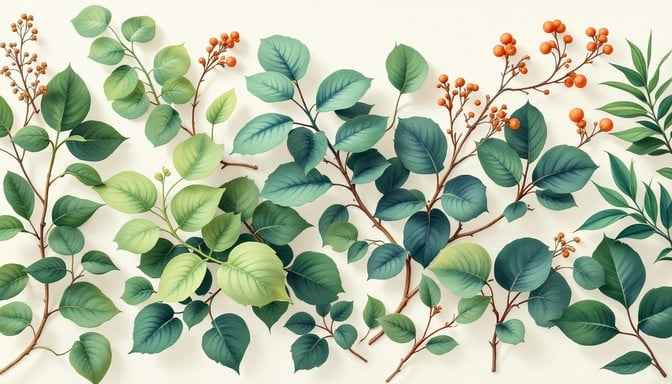 Elegant Botanical Study Elegant Botanical Study