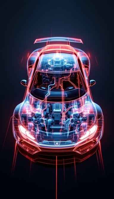 Glowing Car Anatomy