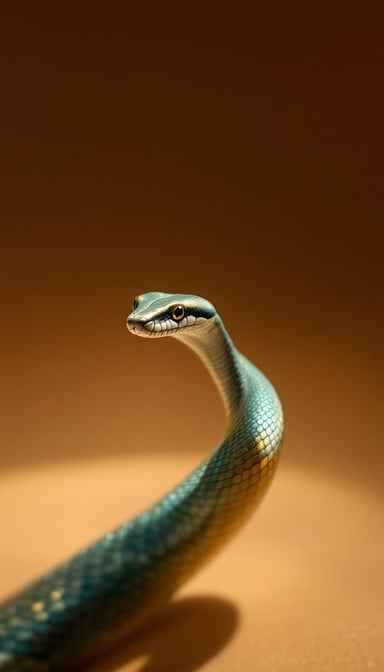 Sinuous Teal Snake Sinuous Teal Snake