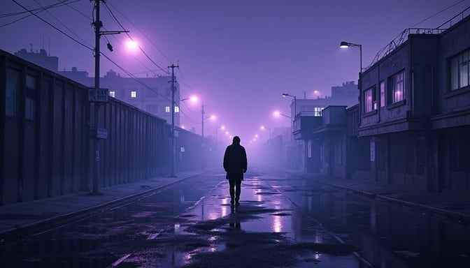 Solitary Neon Walker