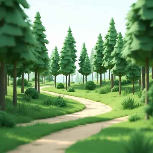 Winding Forest Path
