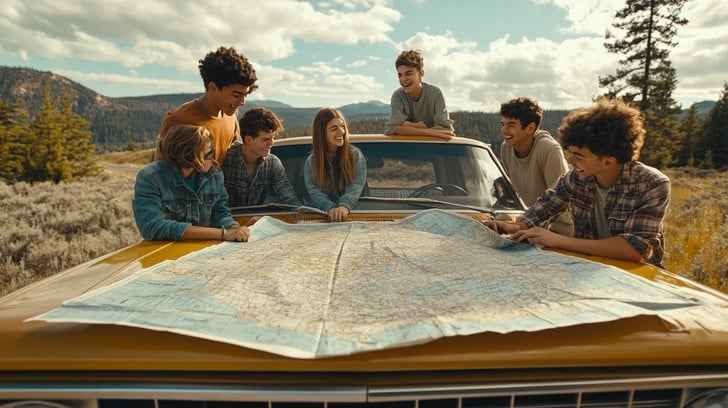 Friends planning route