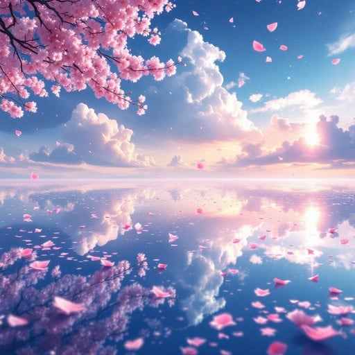 Reflected Cherry Blossoms Reflected Cherry Blossoms