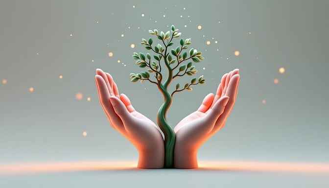 Nature Between Hands Nature Between Hands